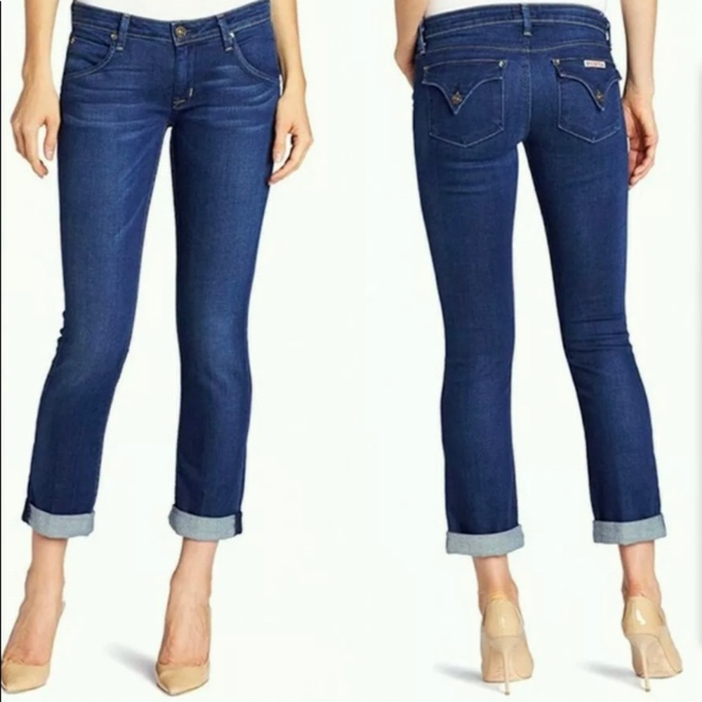 HUDSON Bacara Cuffed Crop Straight Jean in Van 26